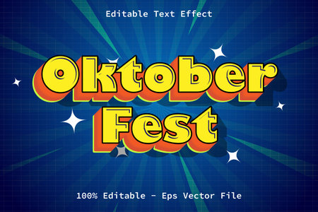 October Fest Modern Style Editable Text Effectのイラスト素材