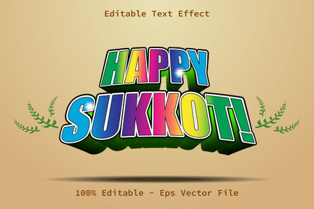 Sukkot Modern Style Editable Text Effectのイラスト素材