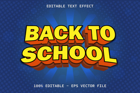 Back To School With Modern Style Editable Text Effectのイラスト素材