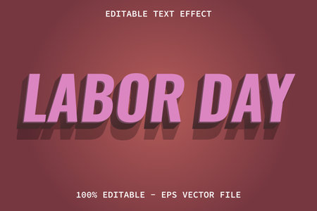 Labor Day With Vintage Style Editable Text Effectのイラスト素材