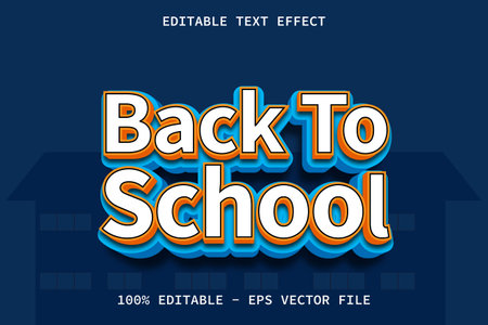 Back To School With Cartoon Style Editable Text Effectのイラスト素材