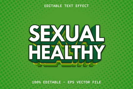 Sexual Healthy With Modern Style Editable Text Effectのイラスト素材