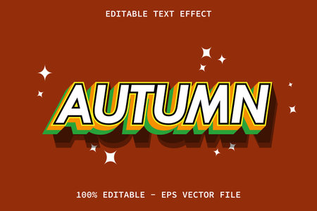 Autumn With Modern Style Editable Text Effectのイラスト素材