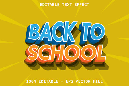 Back To School With Modern Style Editable Text Effectのイラスト素材