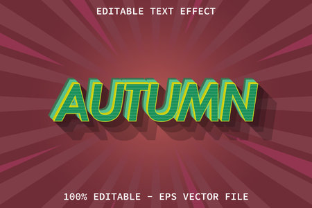 Autumn Modern Style Editable Text Effectのイラスト素材