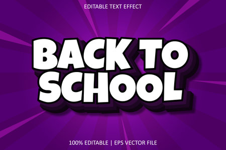 Back To School With Modern Style Editable Text Effectのイラスト素材