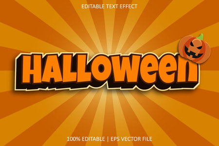 Halloween With Modern Style Editable Text Effectのイラスト素材