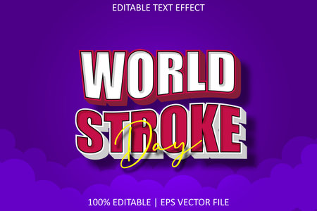 World Stoke Day With Modern Style Editable Text Effectのイラスト素材
