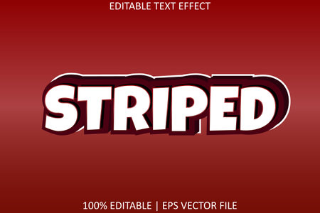 Striped With Modern Style Editable Text Effectのイラスト素材