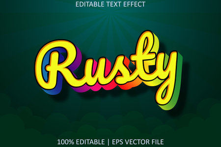 Rusty With Modern Style Editable Text Effectのイラスト素材