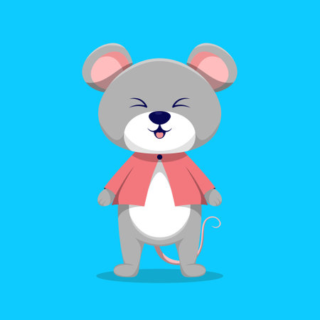 Cute Mouse Cartoon Vectorのイラスト素材