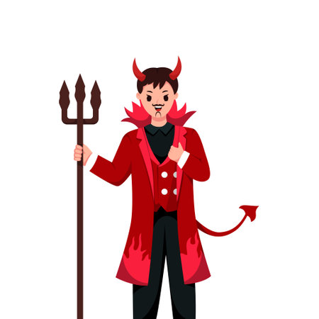 Boy with Halloween Costume Character Illustration