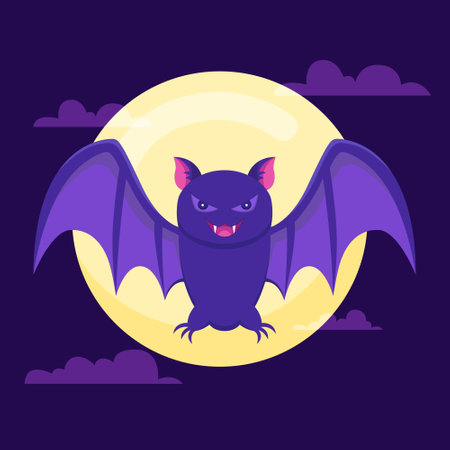 Halloween Bat Character Design Illustrationのイラスト素材