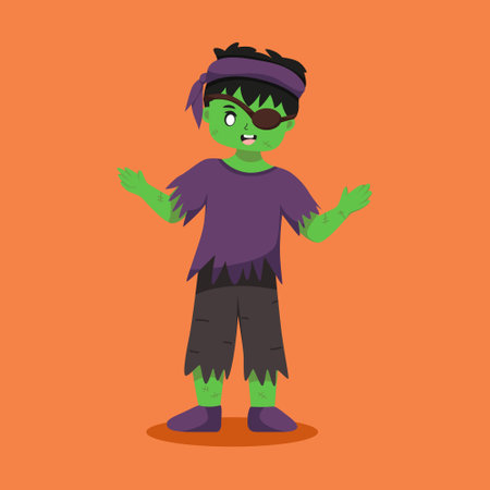 Kids with Halloween Costume Character Illustrationのイラスト素材