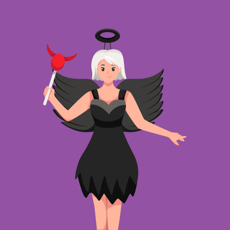 Women with Halloween Costume Character Illustrationのイラスト素材