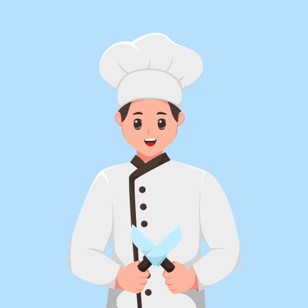 A Male Chef Character Design Illustrationのイラスト素材