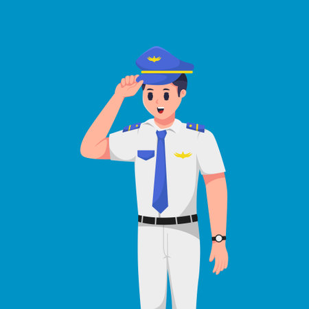 Man with Machinist Profession Character Illustrationのイラスト素材