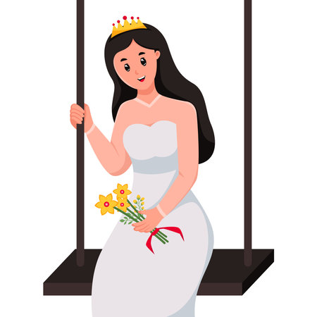 Beautiful Wedding Design Illustrationのイラスト素材