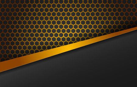 Luxury gold and black background designのイラスト素材