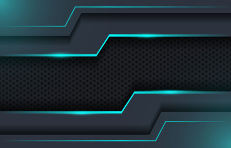 Futuristic blue and black background designのイラスト素材
