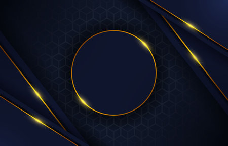 Luxury gold and blue background designのイラスト素材