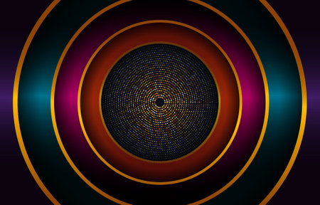 Luxury gold and colorful background designのイラスト素材