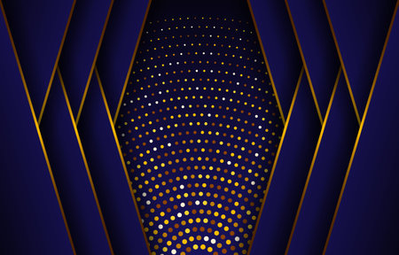 Luxury gold and blue background designのイラスト素材