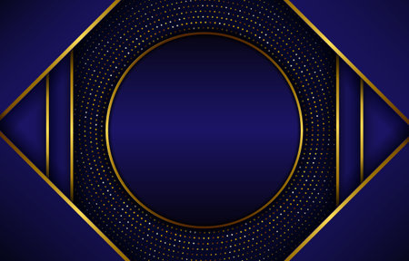 luxury blue and gold background designのイラスト素材
