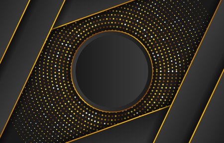 Luxury gold and black background designのイラスト素材
