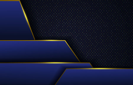Luxury blue and gold background designのイラスト素材