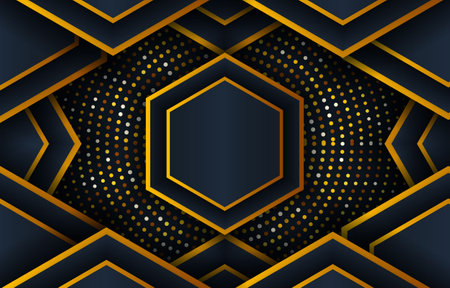Luxury gold and blue background designのイラスト素材