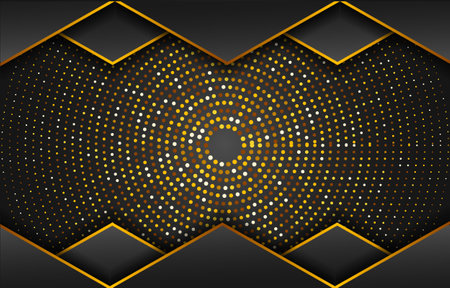 Luxury gold and black background designのイラスト素材