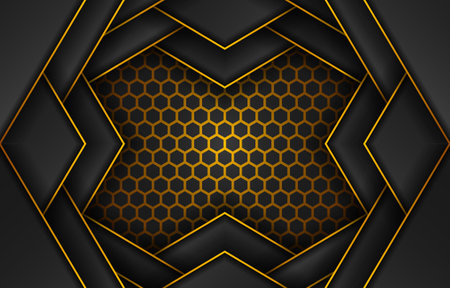 Luxury gold and black background designのイラスト素材