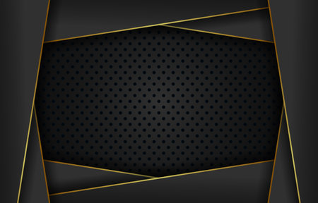 Luxury gold and black background designのイラスト素材