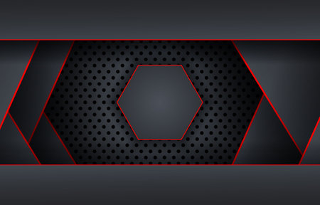 Futuristic red and black background designのイラスト素材