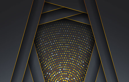 Luxury gold and black background designのイラスト素材