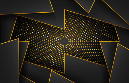 Luxury gold and black background designのイラスト素材