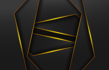 Luxury gold and black background designのイラスト素材