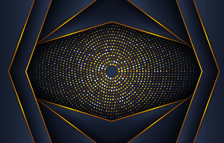 Luxury gold and blue gradient background designのイラスト素材