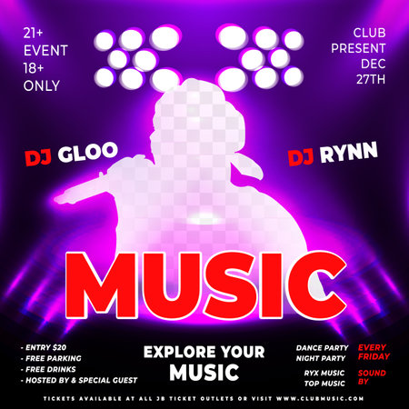 Music Concert Flyer Designのイラスト素材