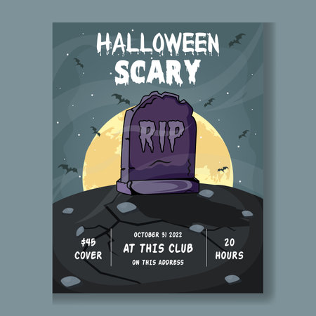 Halloween Scary Poster Designのイラスト素材