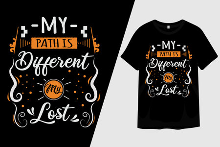 My Path is Different My Lost T Shirt Designのイラスト素材