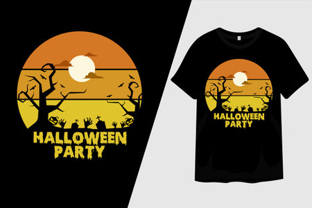 Halloween Party T Shirt Designのイラスト素材