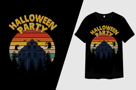 Halloween Party T Shirt Designのイラスト素材