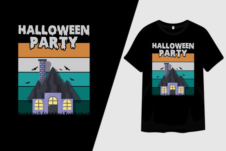Halloween Party T Shirt Designのイラスト素材