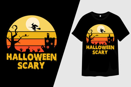 Halloween Scary T Shirt Designのイラスト素材