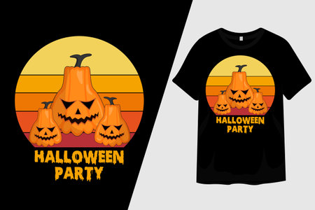 Halloween Party T Shirt Designのイラスト素材