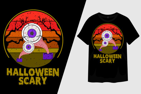 Halloween Scary T Shirt Designのイラスト素材