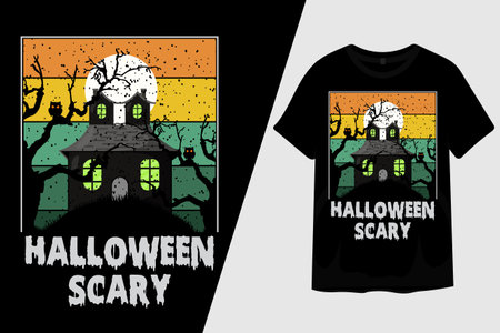 Halloween Scary T Shirt Designのイラスト素材