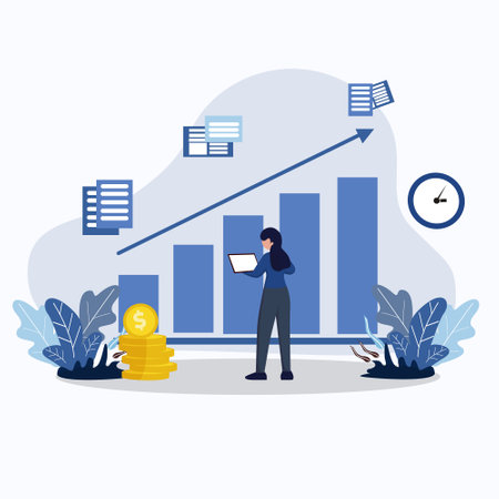 Business Curve Womenのイラスト素材